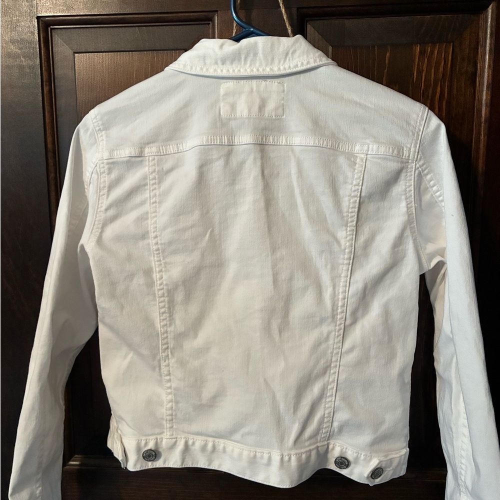 LOFT White Denim Jean Jacket - Picture 4 of 4